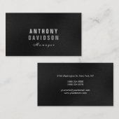 Élégant Carte de visite tendance Gris Gris Énorme (Devant / Derrière)