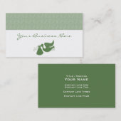 Élégant Carte de visite vert cigogne (Devant / Derrière)