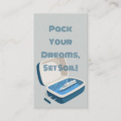 Élégant Carte de visite Voyage de croisière (Devant)