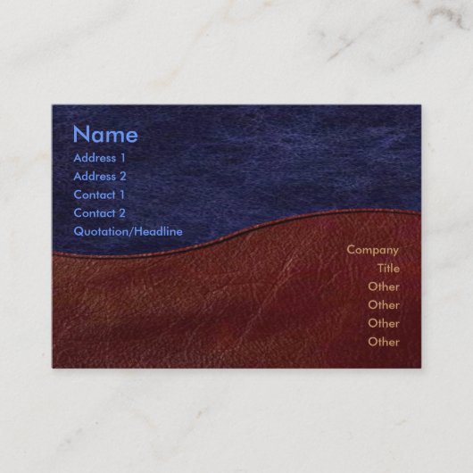 Élégant Carte de visite Wave (Devant)