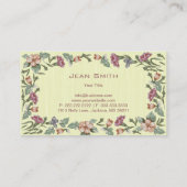 Élégant Carte de visite Wedding planner floral (Dos)