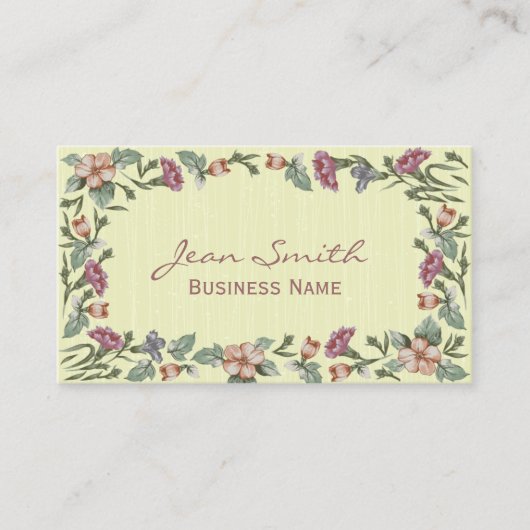 Élégant Carte de visite Wedding planner floral (Devant)