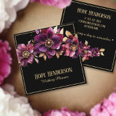 Élégant Carte de visite Wedding planner floral