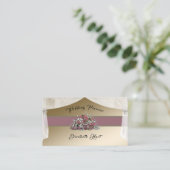 Élégant Carte de visite Wedding planner Rose (Debout devant)