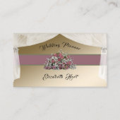 Élégant Carte de visite Wedding planner Rose (Devant)