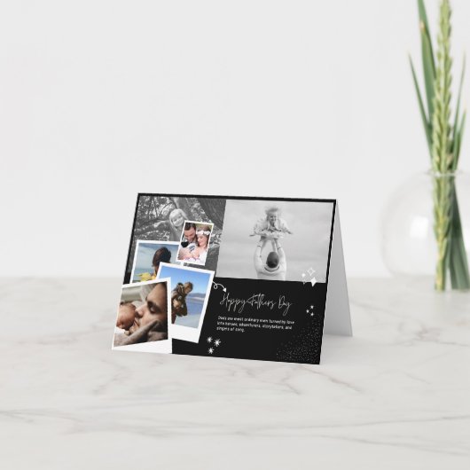 Élégant Carte photo de Fête des pères Collage (Devant)