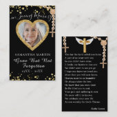 Élégant Carte photo de prière mémorial personnalis (Devant / Derrière)