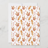 Élégant Carte photo de Thanksgiving Automne (Dos)