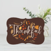 Elégant Carte photo de Thanksgiving et Chute de Ga (Debout devant)