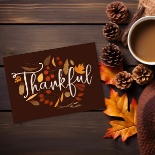 Elégant Carte photo de Thanksgiving et Chute de Ga