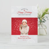 Elégant Carte photo de vacances décoré (Debout devant)