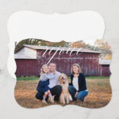 Élégant Carte photo de vacances Rejoice (Devant / Derrière)