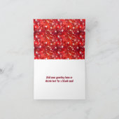 Élégant Carte photo de vacances Rouge & Blanc (Intérieur)