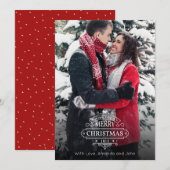 Élégant Carte photo de voeux de Noël (Devant / Derrière)