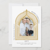 Élégant Carte photo Gold Arch (Devant)