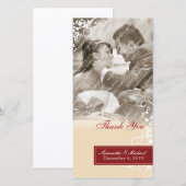 Élégant Carte photo Merci (Devant / Derrière)