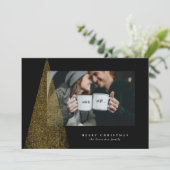 Élégant carte photo moderne de Noël (Debout devant)