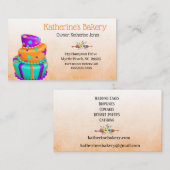 Élégant Cartes de visite de boulangerie de gâteaux (Devant / Derrière)