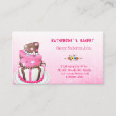 Élégant Cartes de visite de boulangerie de gâteaux (Devant)