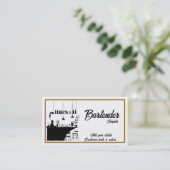 Élégant cartes de visite de cocktail de barman (Debout devant)
