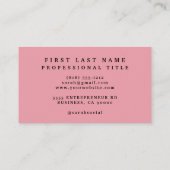 Élégant Cartes de visite de fleurs de cerises rose (Dos)