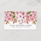 Élégant Cartes de visite de fleurs de cerises rose (Devant)