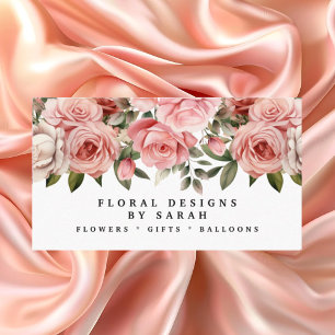 Élégant Cartes de visite roses roses