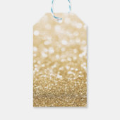 Elegant, Cartoon rendier, Glittery Bokeh Cadeaulabel (Achterkant)