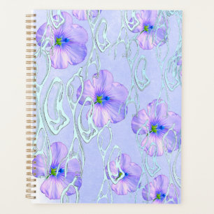 Élégant casque de téléphone à fleurs violettes - A