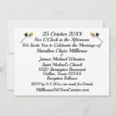 Élégant Casquette Cowboy Rose jaune Faire-part de  (Dos)