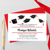 Élégant Casquette Toss Graduation Party Invitation