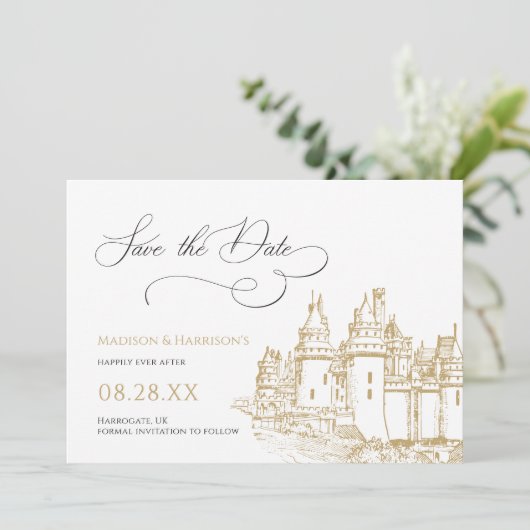 Elegant Castle, eenmaal op een momentele feilloze  Save The Date (Staand voorkant)