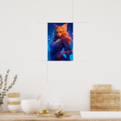 Elegant Cat Anthro Poster (Keuken)