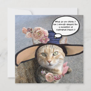 ELEGANT CAT, BIG DIVA PET EN ROZEN BIRTHDAY PARTIJ KAART