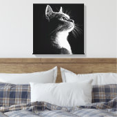 Elegant Cat Canvas Afdruk (Insitu (Slaapkamer))