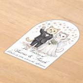 Elegant Cat Couple Wedding Invitation Customizable (Poser)