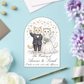 Elegant Cat Couple Wedding Invitation Customizable (Insitu (Mariage))