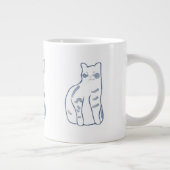 Elegant Cat Design Extra Grote Beker (Rechts)