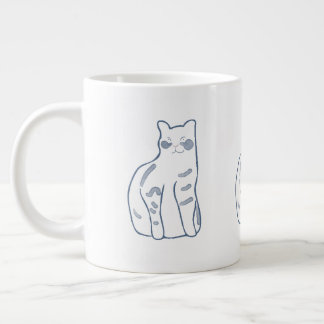 Elegant Cat Design Extra Grote Beker
