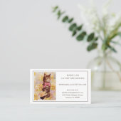 Elegant Cat Sitter Visitekaartje (Staand voorkant)