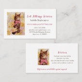 Elegant Cat Sitting Services Visitekaartje (Voorkant / Achterkant)