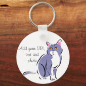 Elegant Cat Sleutelhanger (Voorkant)