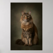 Elegant Cat Studio Portrait Poster (Voorkant)