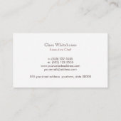 Elegant Catering Personal Chef  Spoon Visitekaartje (Achterkant)