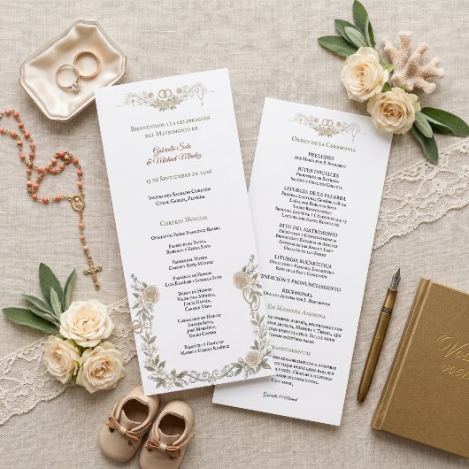 Elegant Catholiek Huwelijksprogramma Programma