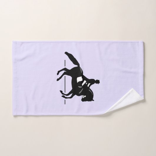 Élégant cavalier de pression exécutant une Pirouet (Serviette à main)