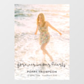 Elegant Celebration of Life | Funeral Memorial Raamsticker (Vel)