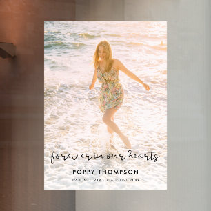 Elegant Celebration of Life   Funeral Memorial Raamsticker
