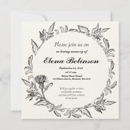 Elegant Celebration of Life Memorial begrafenis Ui Kaart