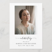 Elegant Celebration of Life Photo Funeral Program Programma (Voorkant)